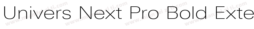 Univers Next Pro Bold Extended字体转换